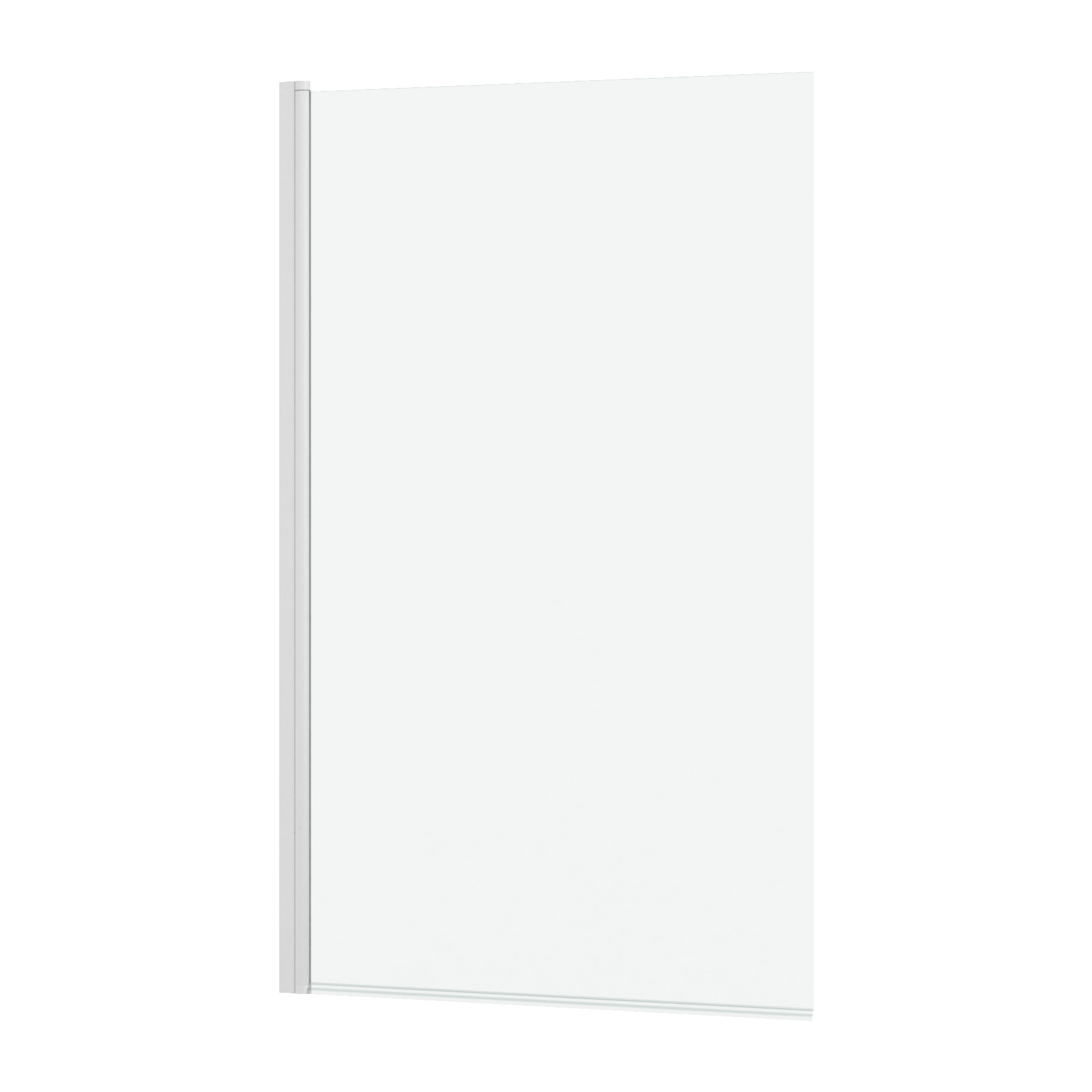 Pare baignoire Rabattable 70x120cm - Profilé Blanc Mat - Verre Trempé 4mm - ELEMENTARY