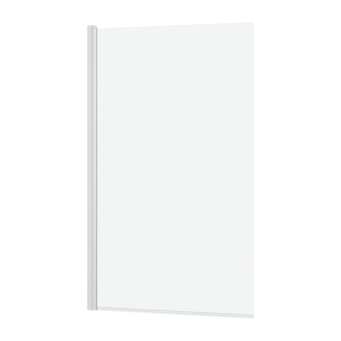 Pare baignoire Rabattable 70x120cm - Profilé Blanc Mat - Verre Trempé 4mm - ELEMENTARY