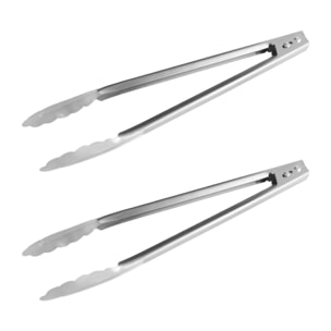 Ensemble de 2 Pinces multifonction inox 30 cm Fackelmann