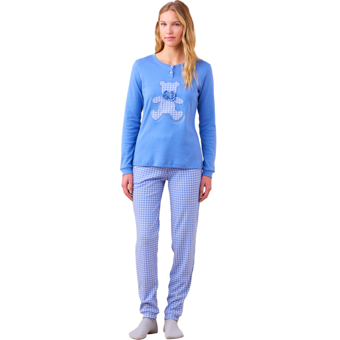 Pigiama donna caldo cotone articolo bear. Noidinotte