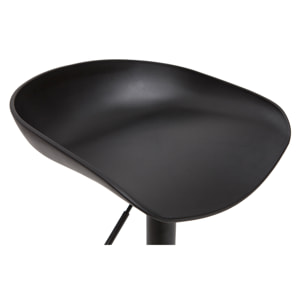 Tabourets de bar réglables design noirs H65 cm (lot de 2) PEBBLE