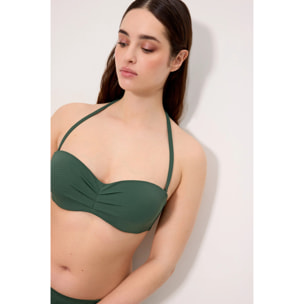 Top bikini bandeau Verde