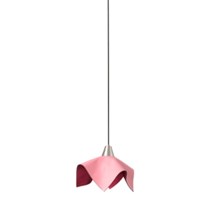 FAUNA Lampadario LED in pelle rosa