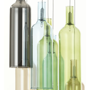 TOMASUCCI Lampadario 7 luci "BOTTLES" Multicolore