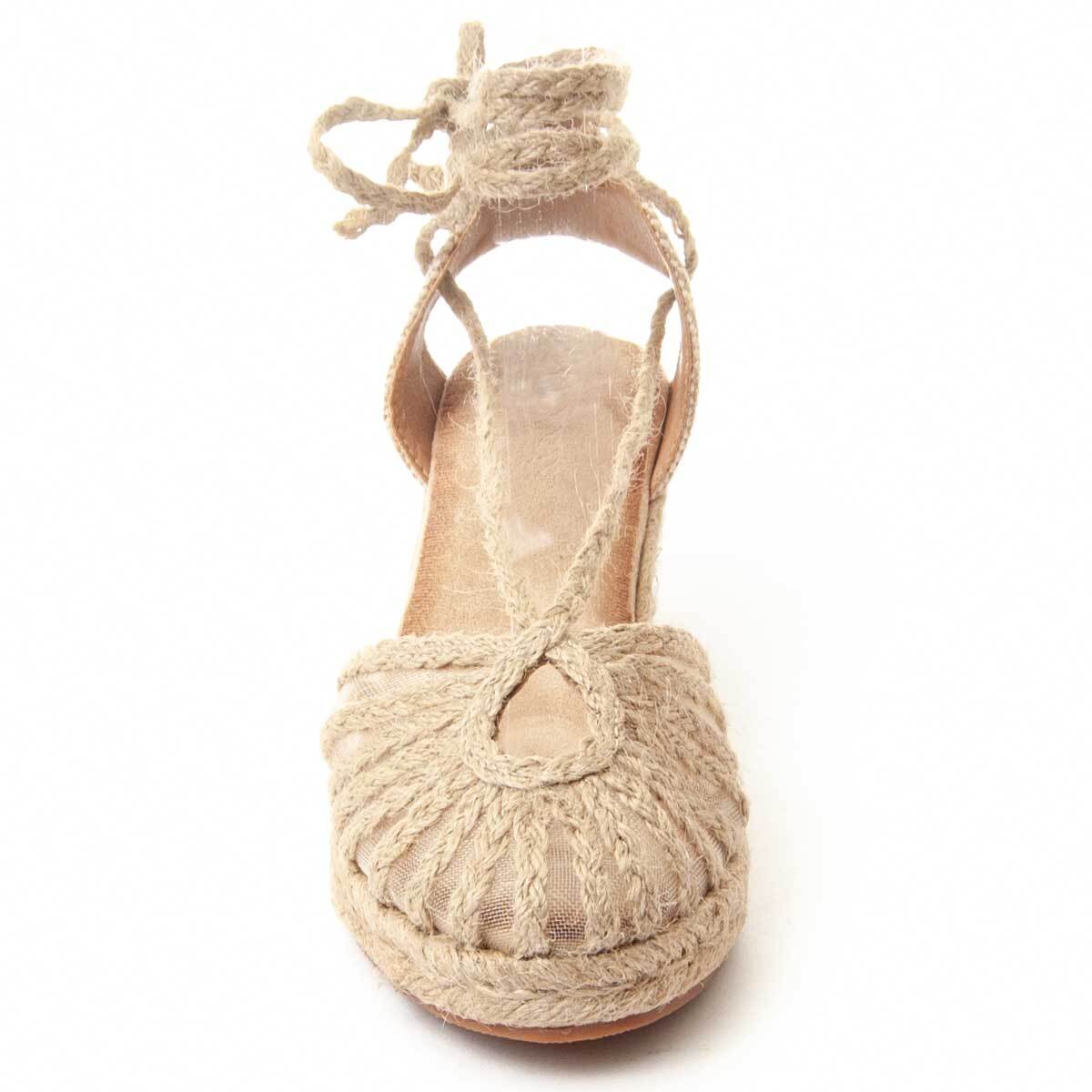 Alpargatas de Cuña - Beige - Altura: 7 cm