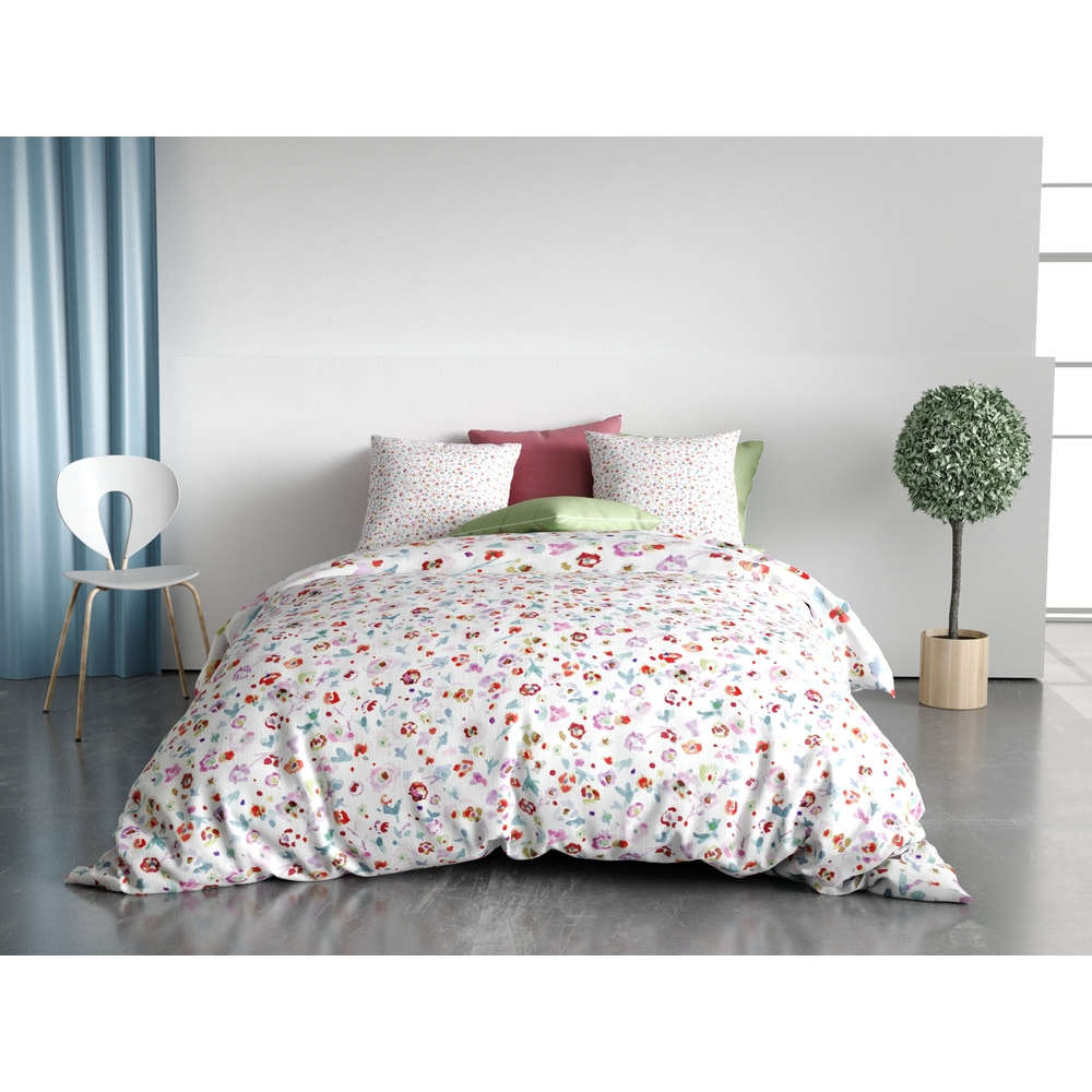 Parure housse de couette Polyester Liberty Rose