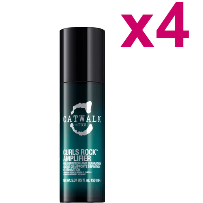 TIGI Kit Curls Rock Amplifier 4 Unidad x 150ml Catwalk