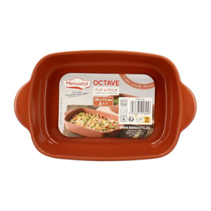 Plat à four en grès terracotta 22x13,5cm OCTAVE