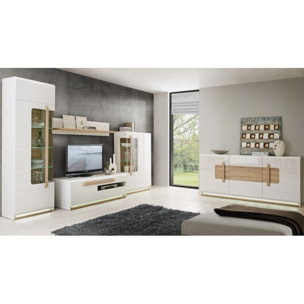 Meuble TV bas blanc laqué - SENSATION