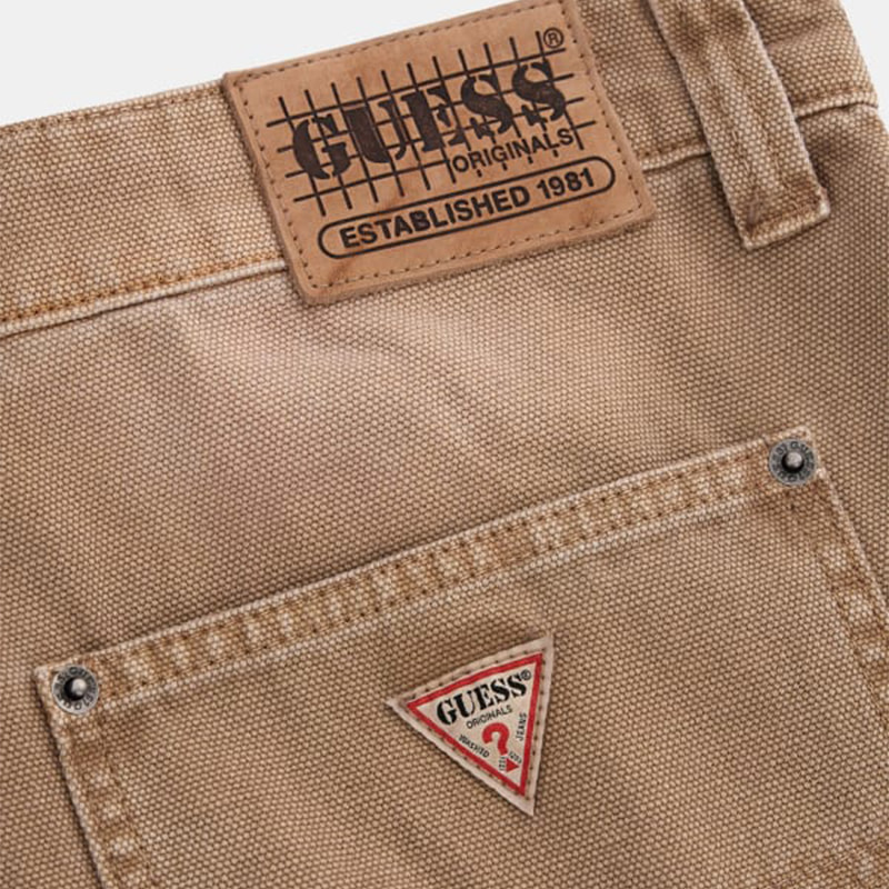 GUESS Originals - Pantalon - 100% coton - beige