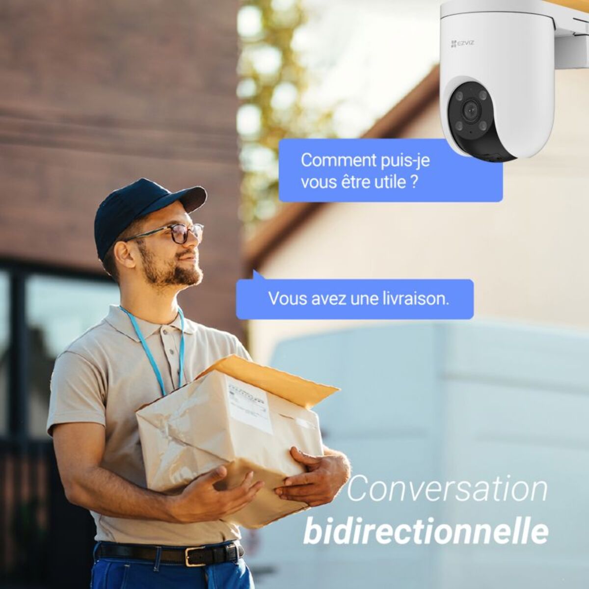 Caméra de surveillance EZVIZ Wifi exterieure motorisée H8c Poe 2K