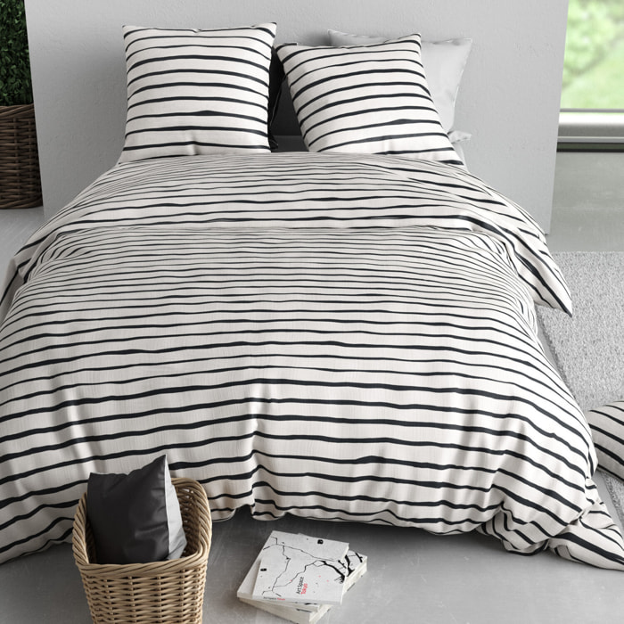 Parure housse de couette 3pcs polycoton roxanne