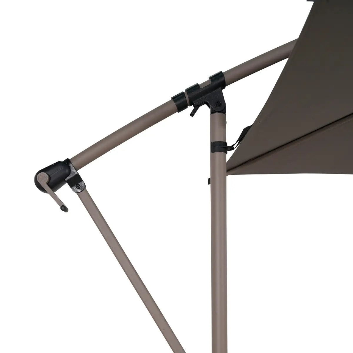 Parasol déporté rond Manoa 3m café