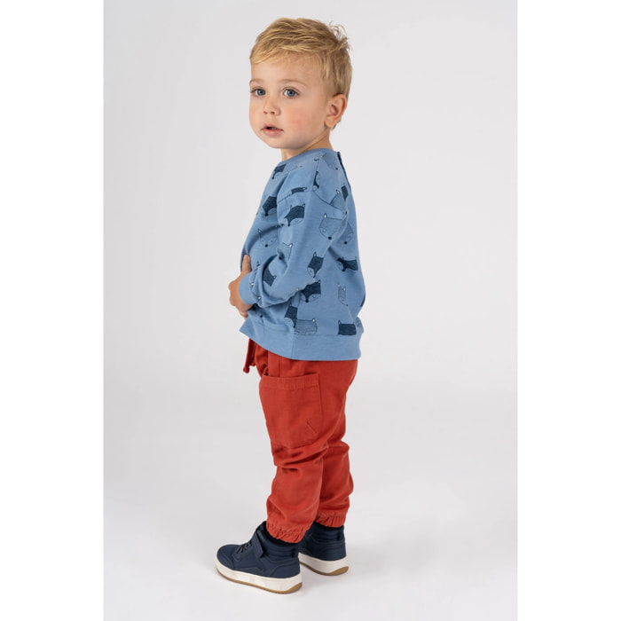 Pantaloni Da Bambino Con Tasche Arancioni