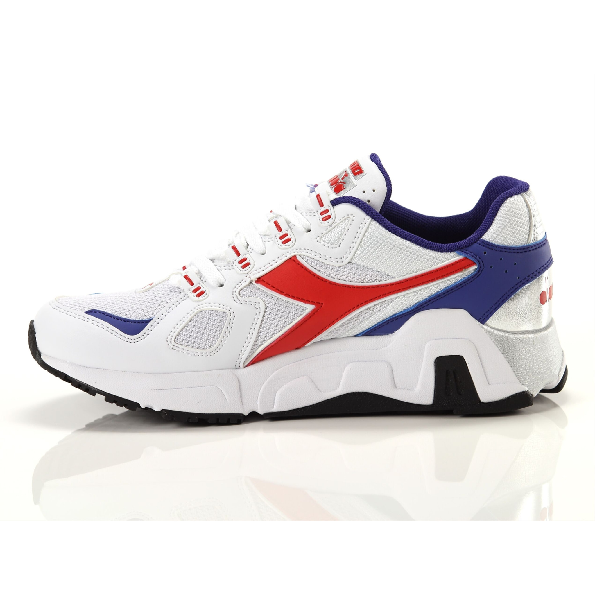 Sneakers Diadora Mythos White Fiery Red Spectrum Blue Bianco