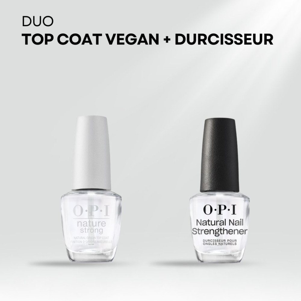 Duo Base Coat et Durcisseur - 15ml Top Coat Vegan - Nature Strong - 15ml