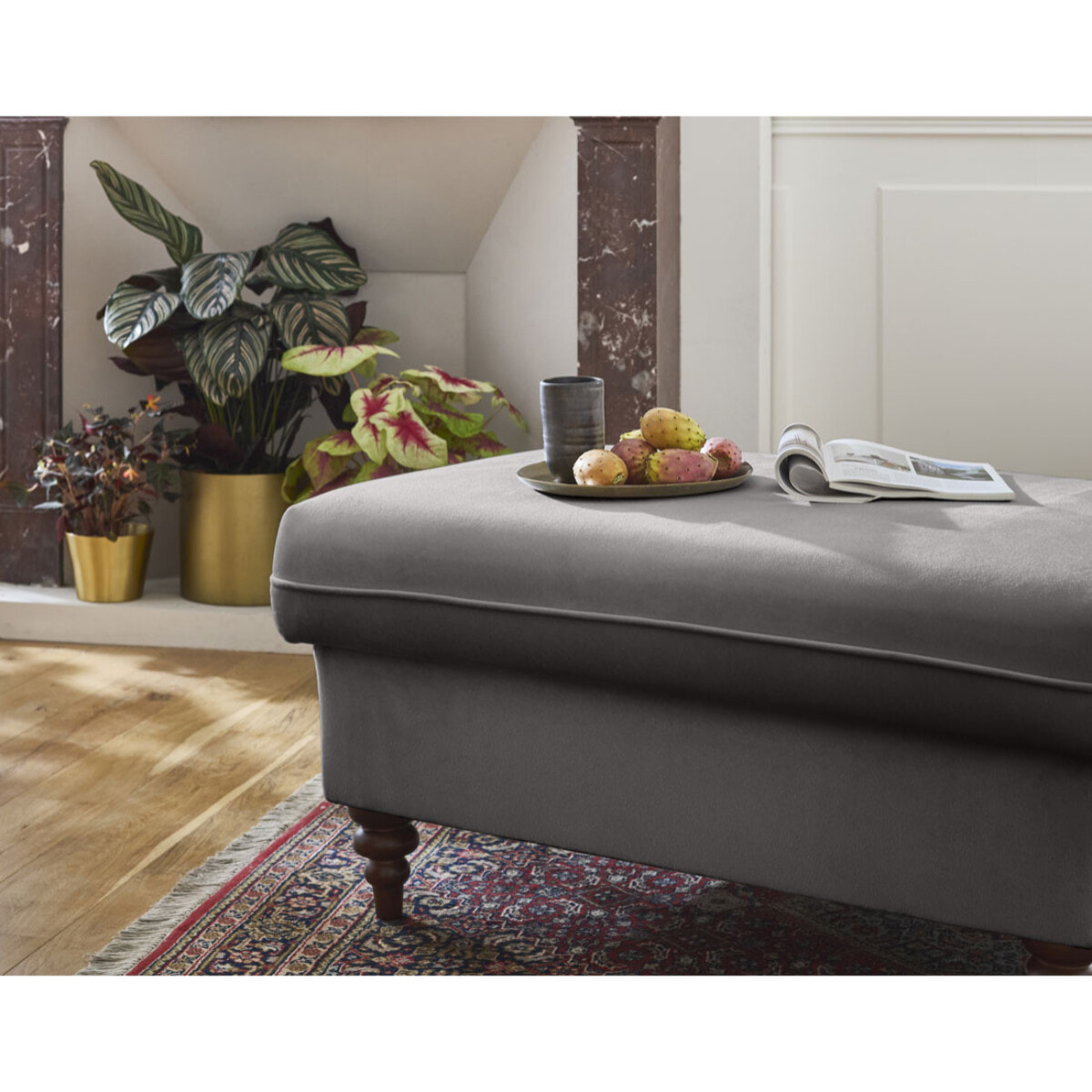 Flamingo - pouf en velours - Gris