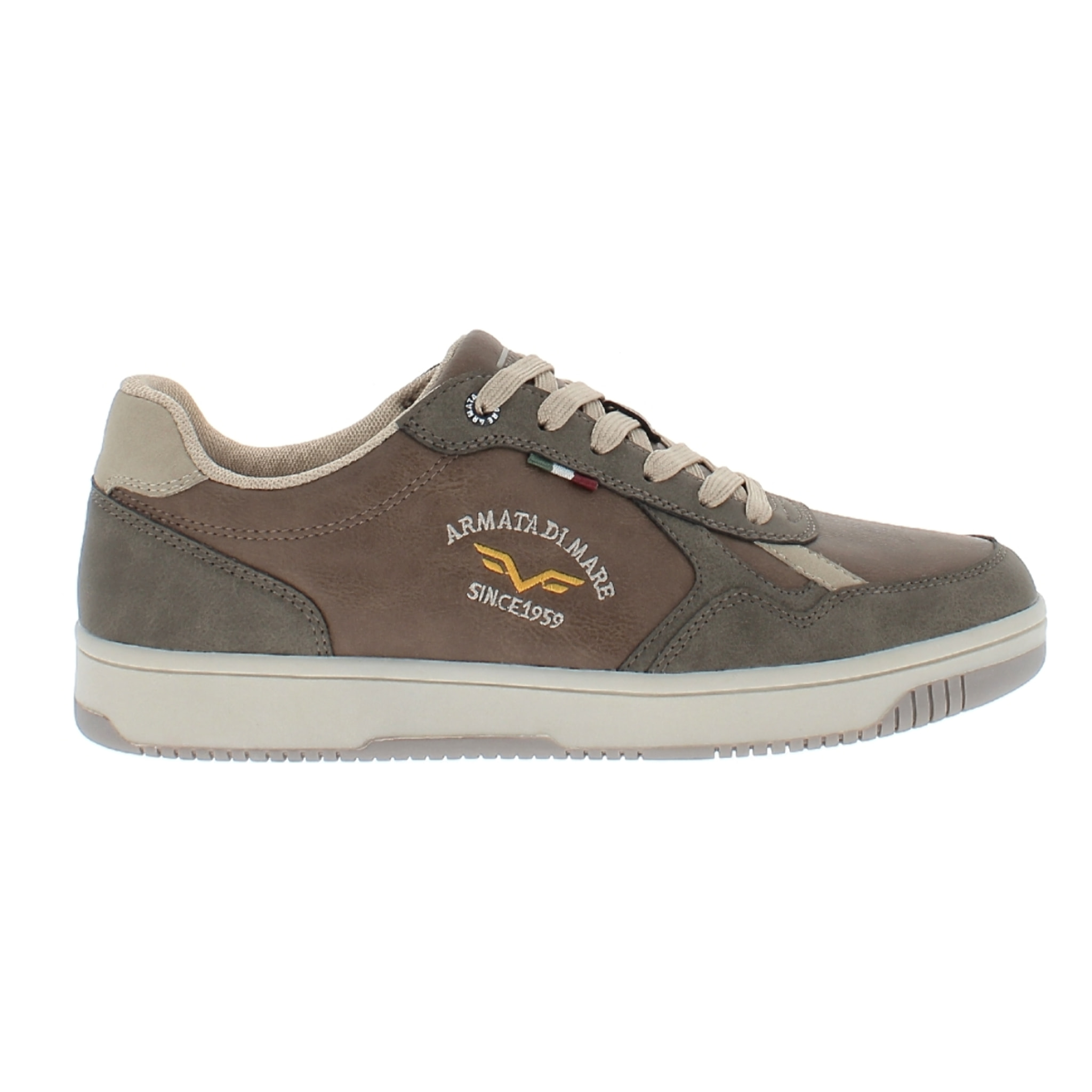 Armata di Mare Scarpe Uomo Sneakers Basse Stringate con Soletta Rimovibile in Memory Foam AMU W24N627 Brown
