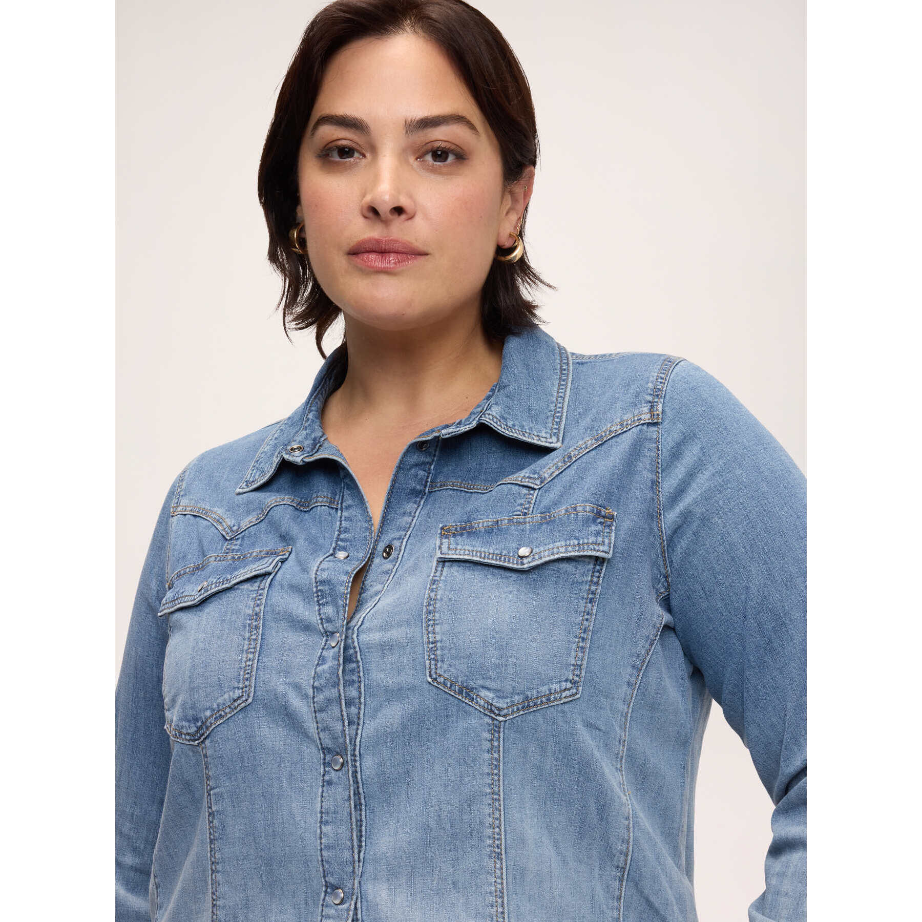 Fiorella Rubino - Camicia in denim washed - Azzurro