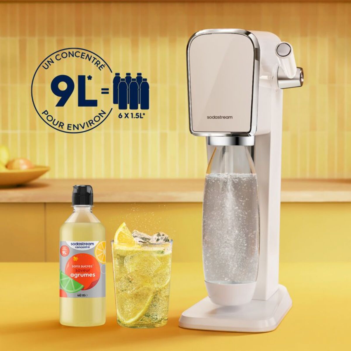 Concentré SODASTREAM saveur agrumes sans sucres 440 mL