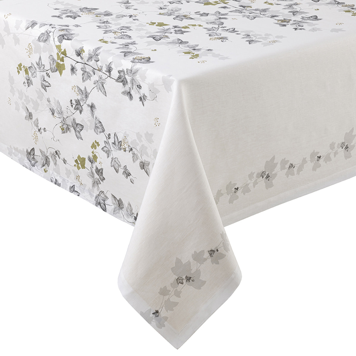 Nappe en lin imprimée et brodée, LIERRE