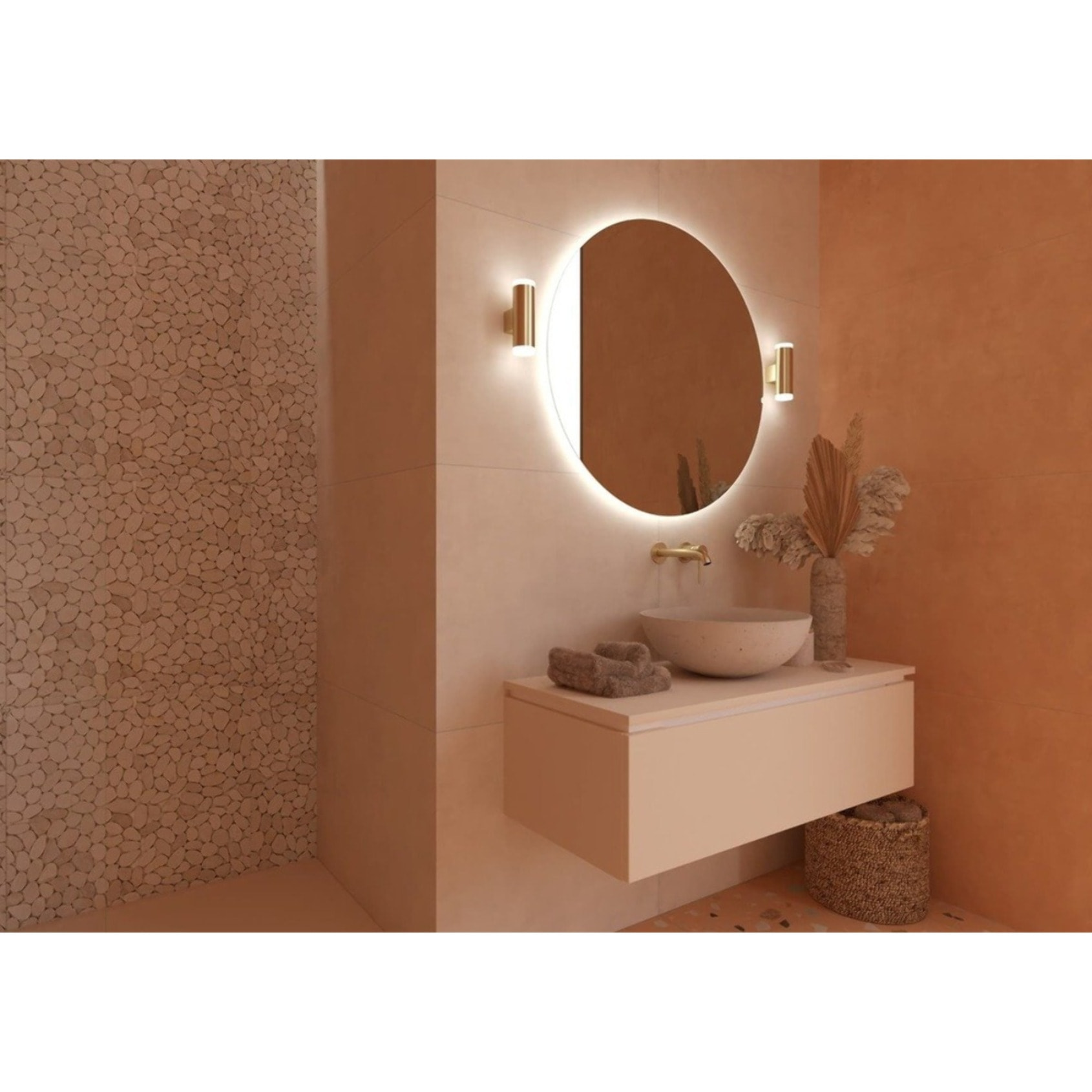 SAT Cemento lavabo 42x42 cm sable mat sans trou pour mélangeur, sans trop-plein CEM4242P