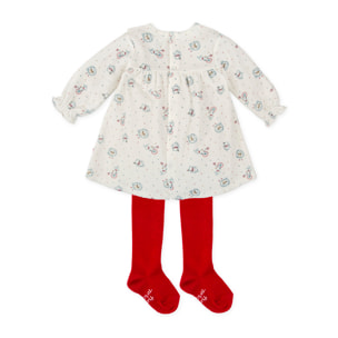 VESTIDO CON LEOTARDOS BLANCO QUÍMICO - Blanco quÍmico