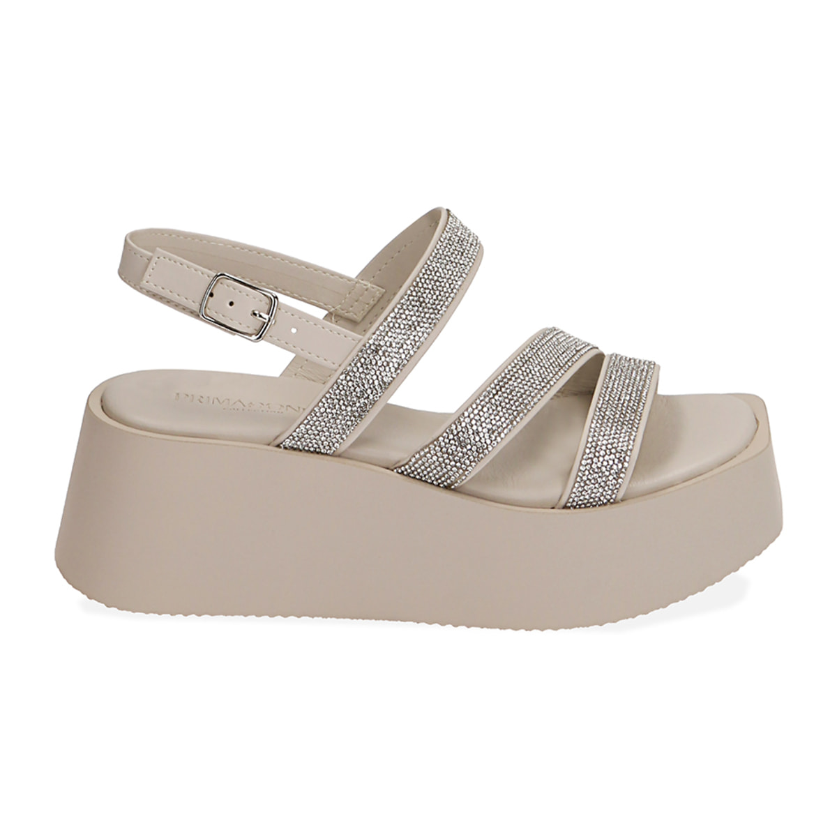 Zeppa in eco-pelle panna