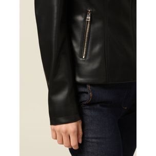 Oltre - Chaqueta corta con cremalleras decorativas - Negro