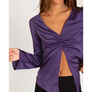 Blusa de mujer con escote mariposa