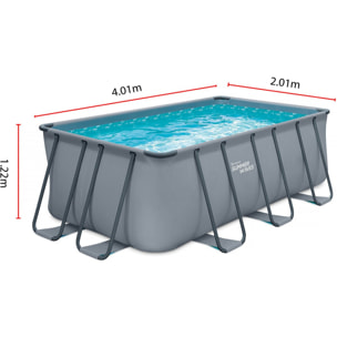 Piscine tubulaire "Ludo 2" - 4,01 x 2,01 x 1,22 m - Filtration 2,3 m3/h