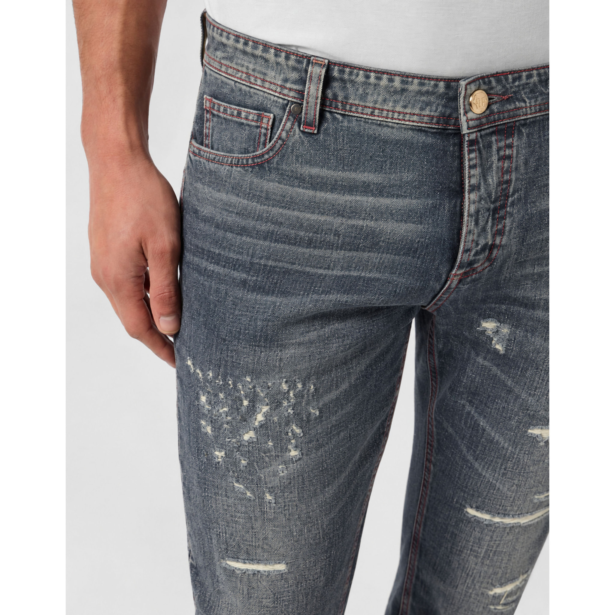 PHILIPP PLEIN Jeans dal taglio dritto