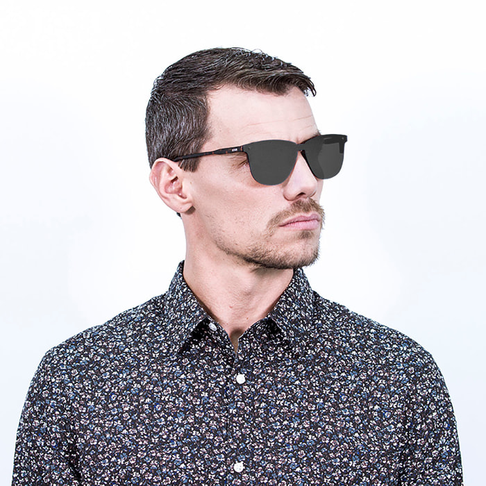 Gafas de sol OCEAN LAFITENIA - Negro mate / Plana ahumada