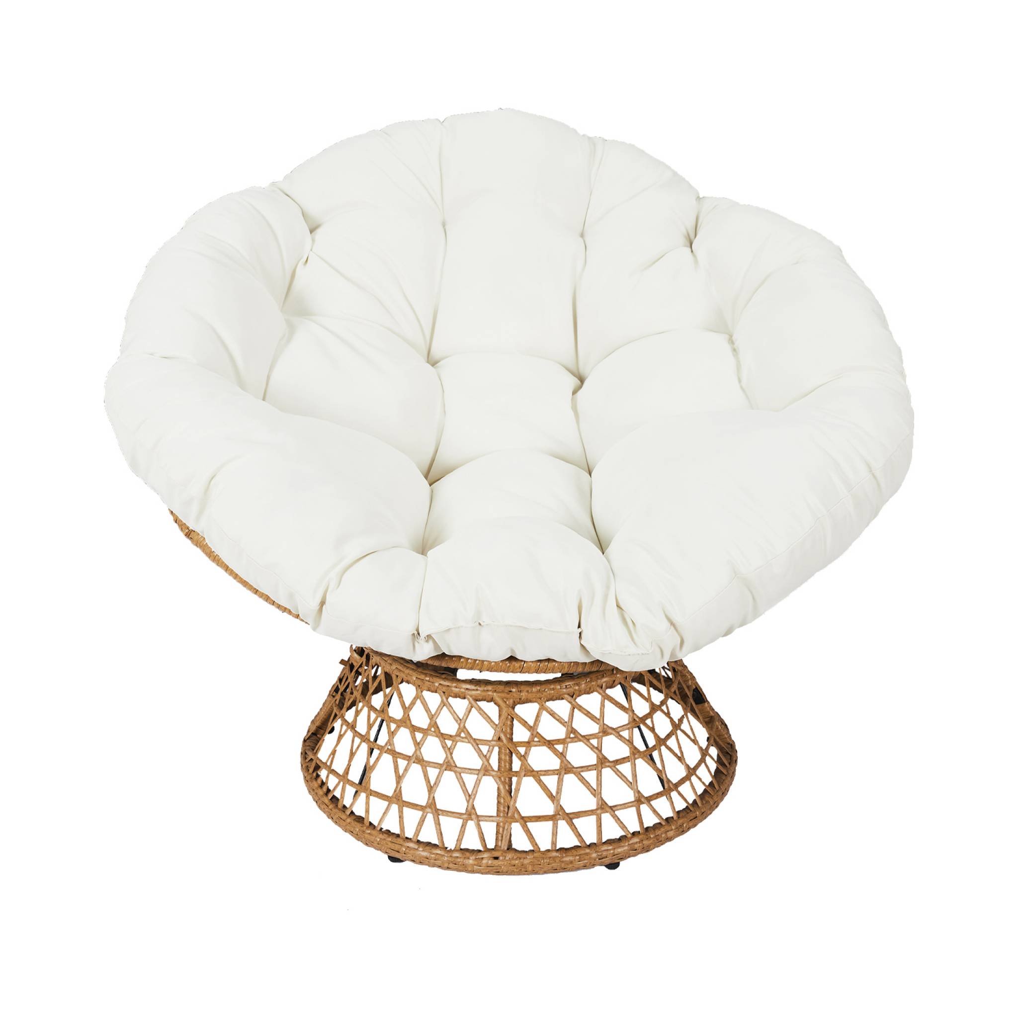 Fauteuil papasan polyrotin rotatif. loveuse outdoor/indoor Ø96cm