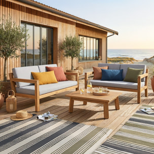 Salon de jardin 4 places en bois FSC - PALAU