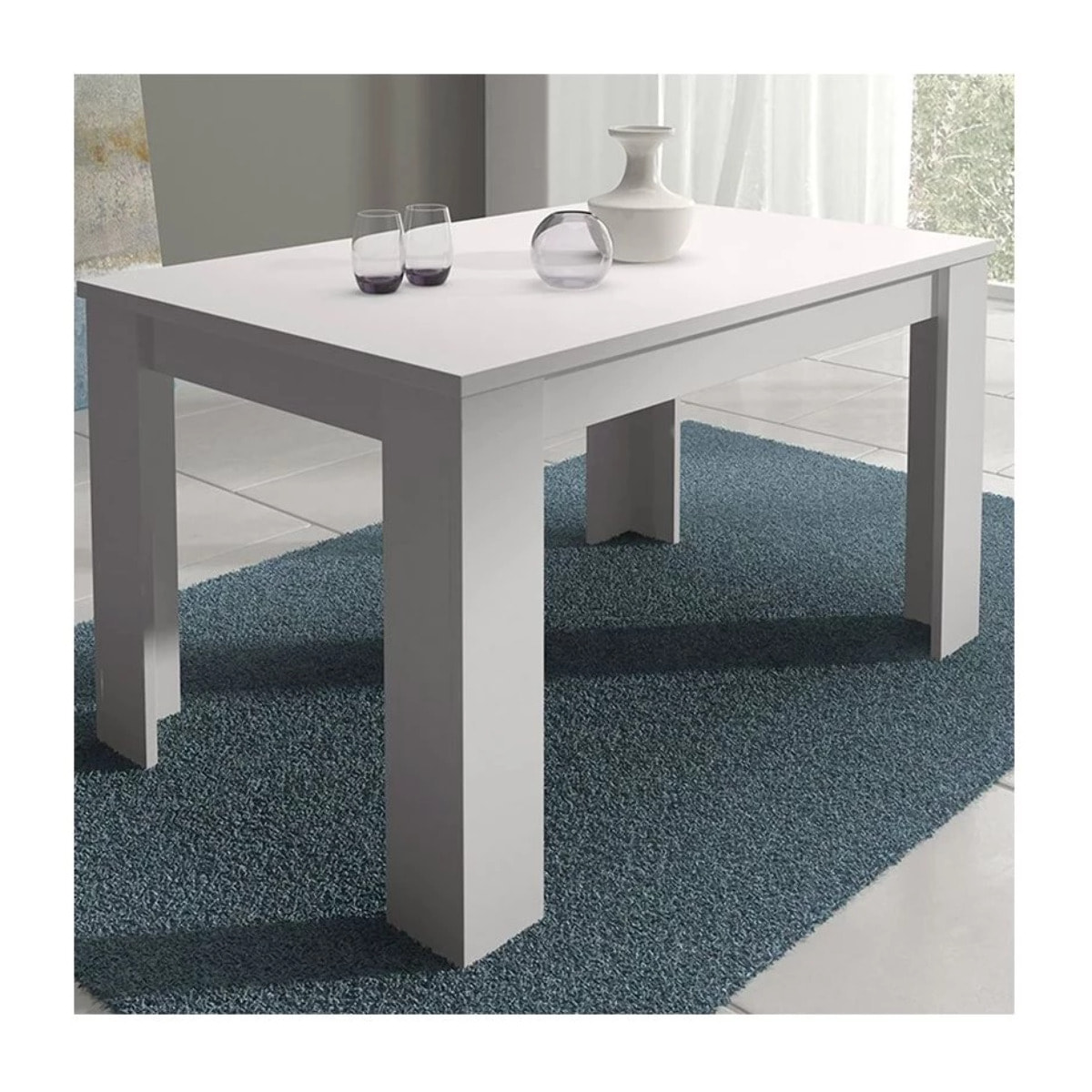 Mesa de comedor extensible Corfu Blanco