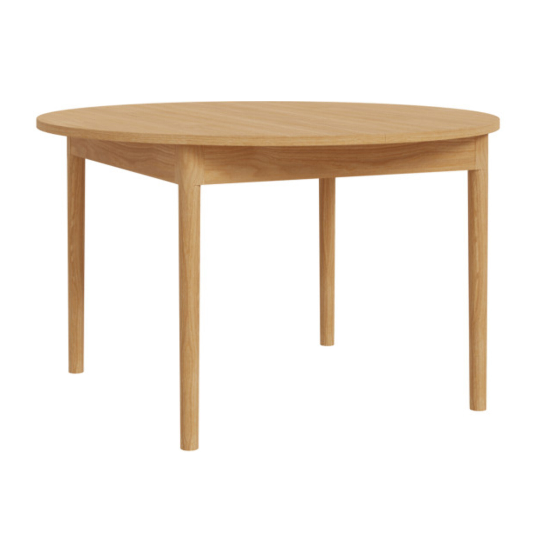 Table de repas ronde extensible 130 à 165 cm décor chêne - BEVERLY