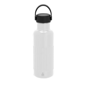 Bidón térmico en Acero Inox Reciclado de doble pared y 500 ml de capacidad. Exterior en acabado biselado mate. Incluye tapón a rosca con asa.