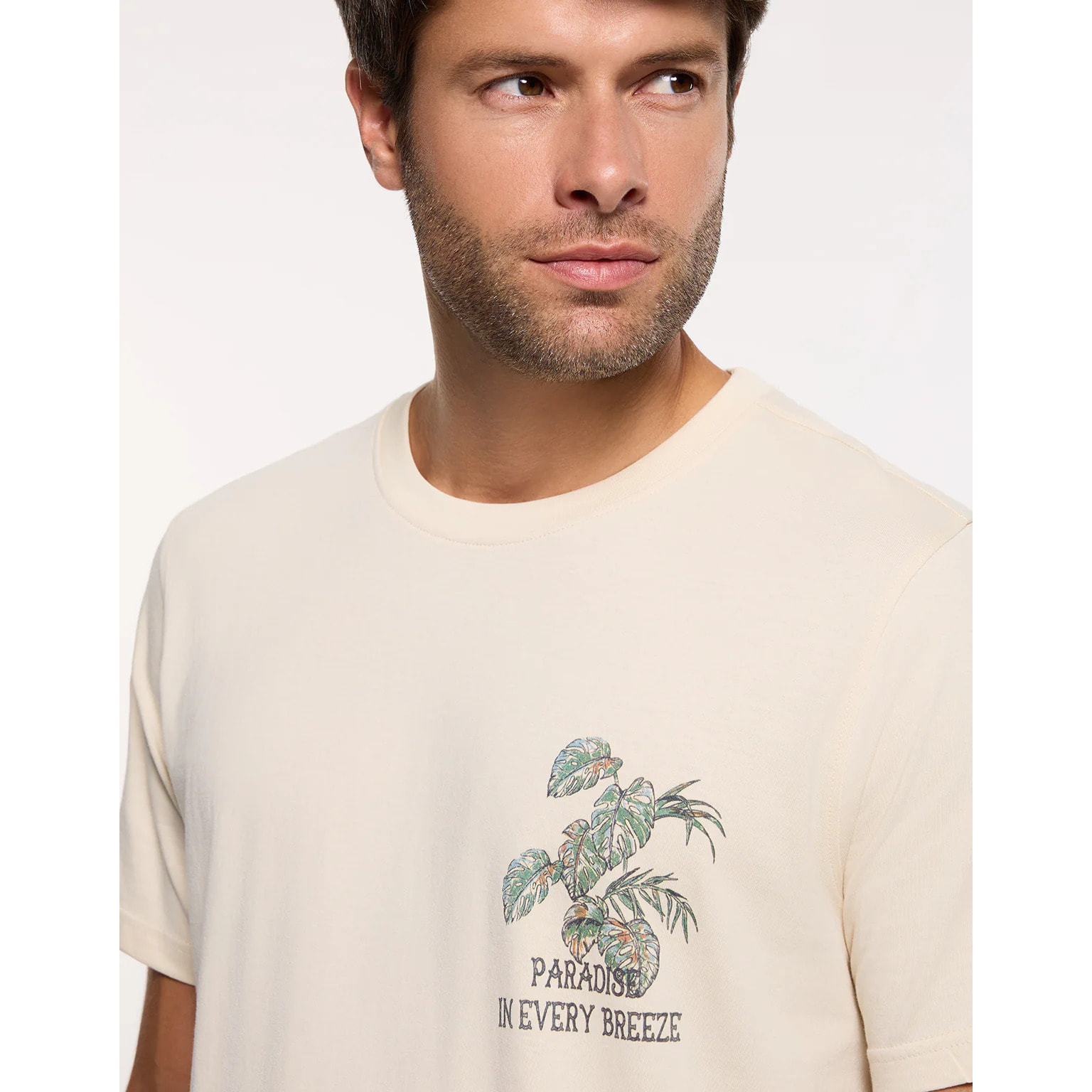 Camiseta Manga Corta Beige - Brais