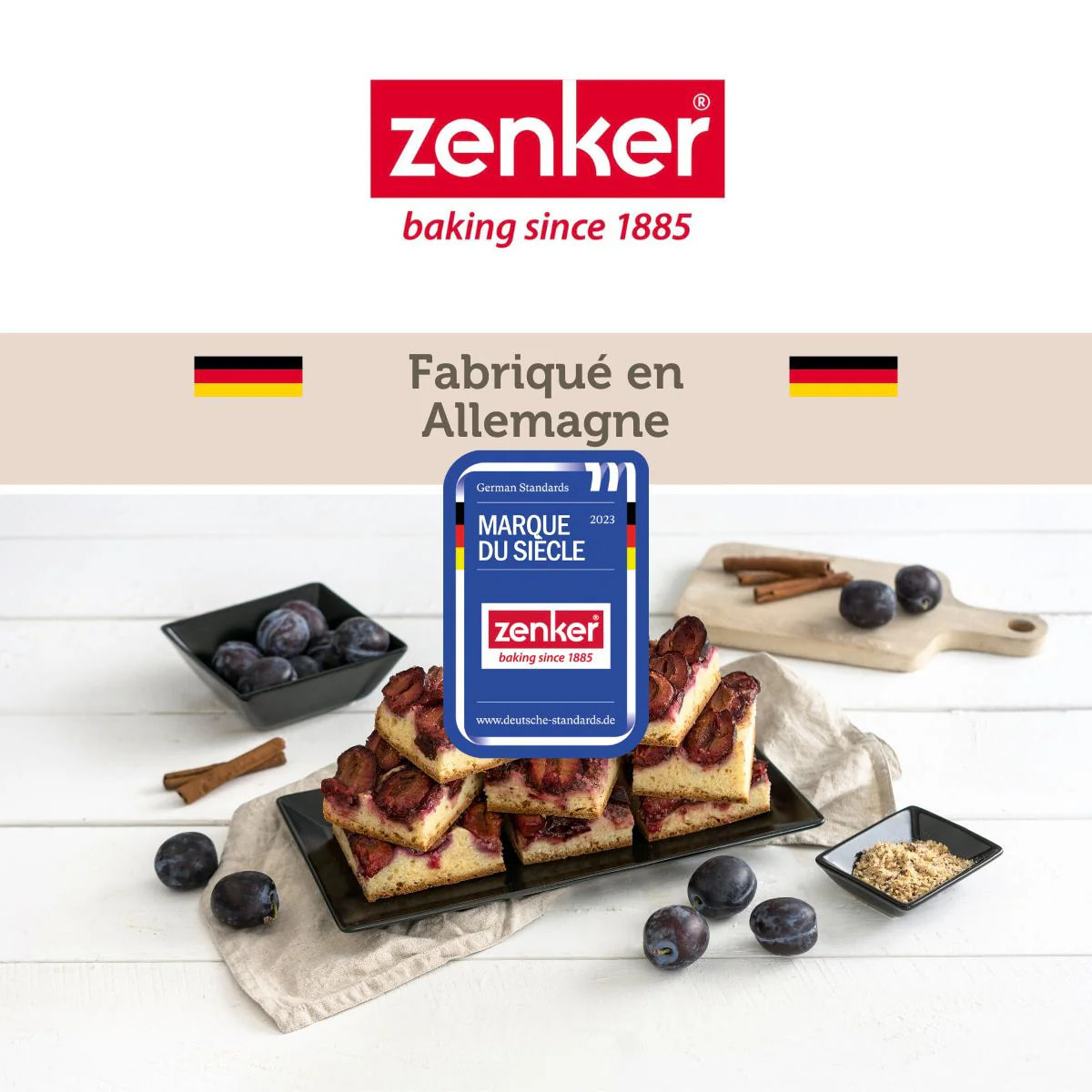 Ensemble de 2 Plaques de four rectangulaire 42 x 29 cm Zenker Black Metallic