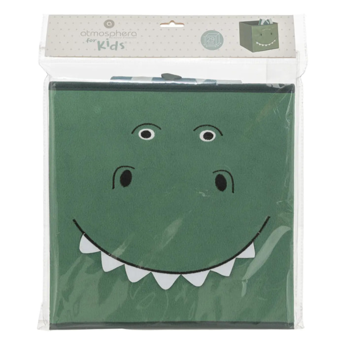 Boîte de rangement "Dinosaure" H29cm vert foncé