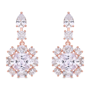 Pendientes Iwo acabado oro rosa 18k