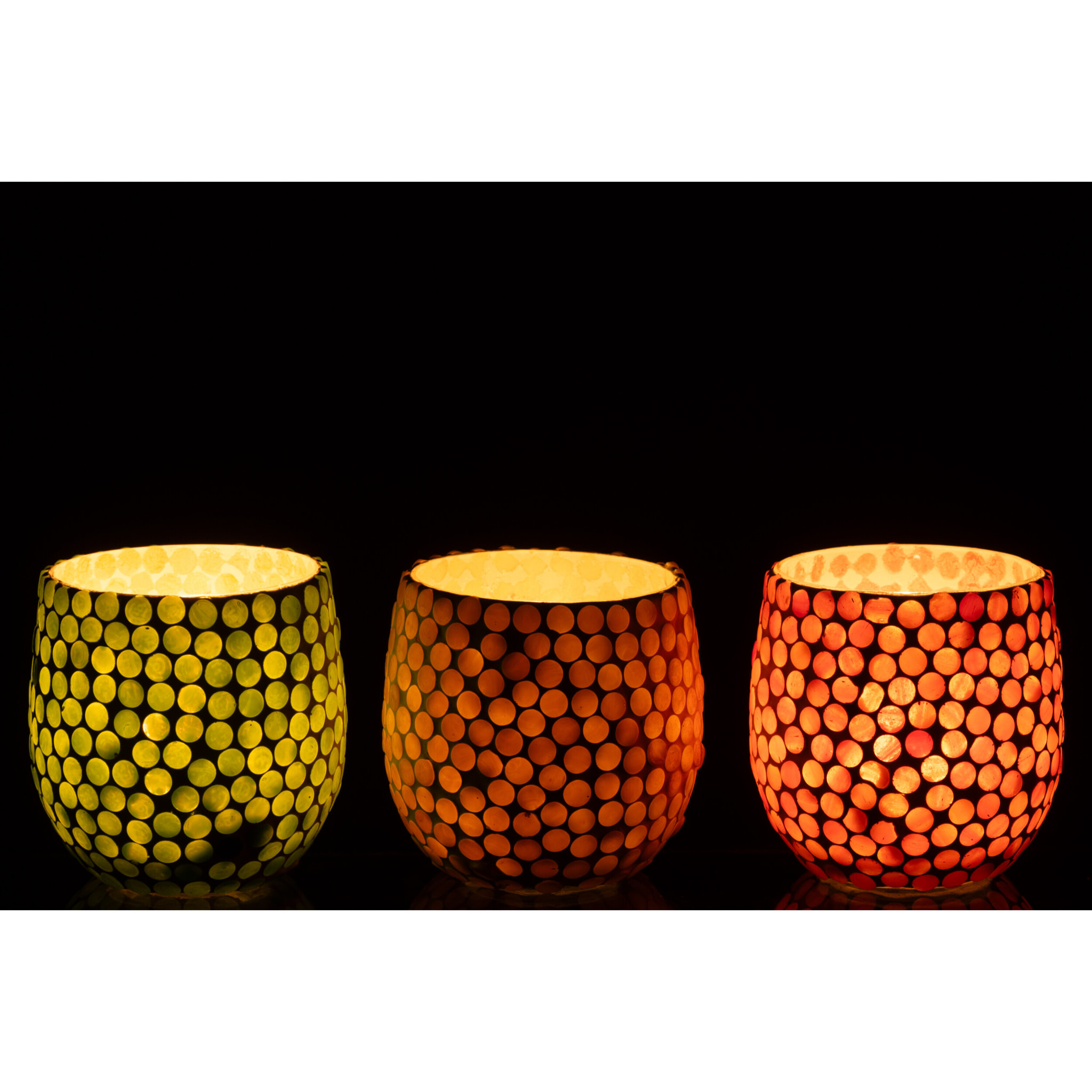 J-Line Chandelier Mosaïque - verre - vert - medium