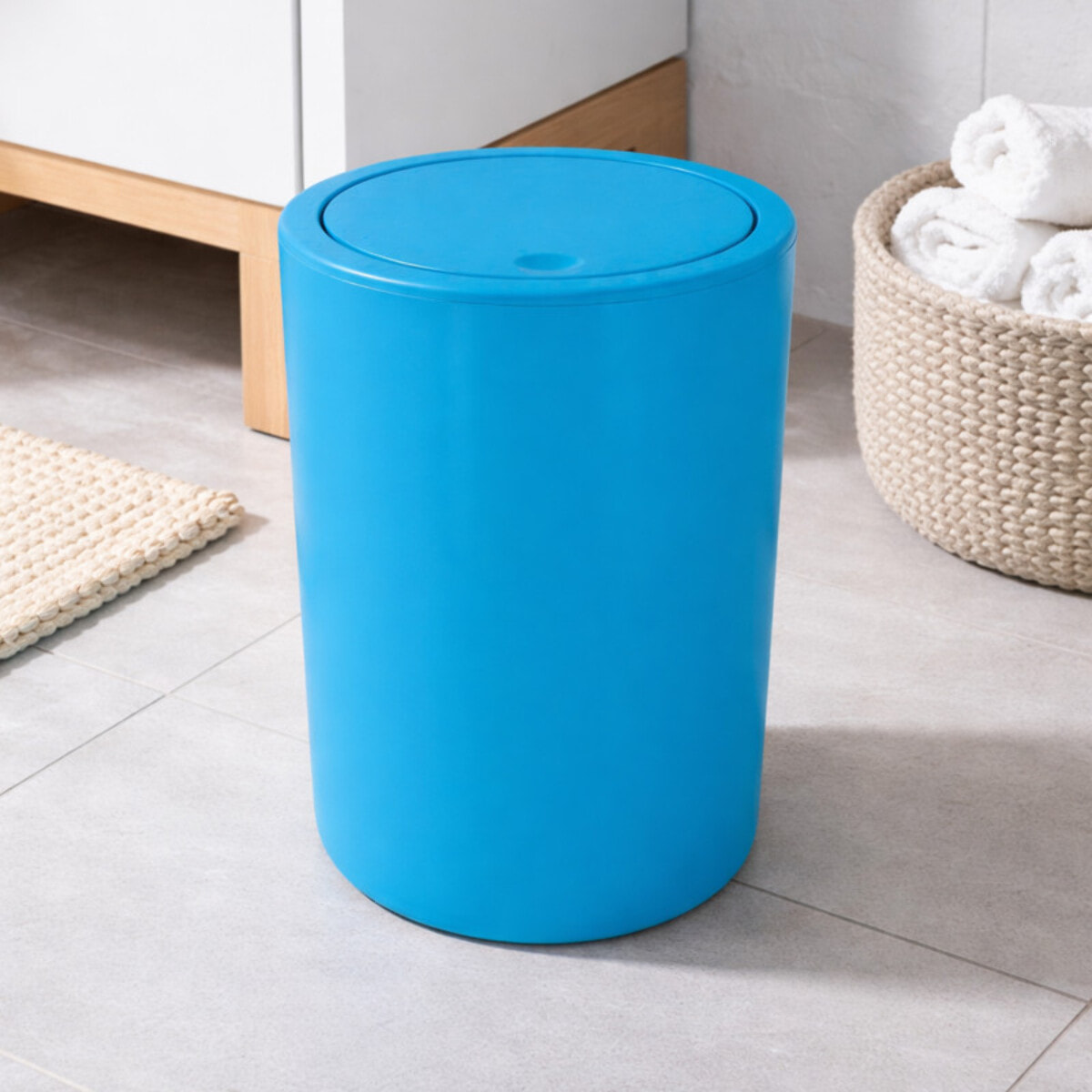 Poubelle à bascule 5L COCCO Bleu Spirella