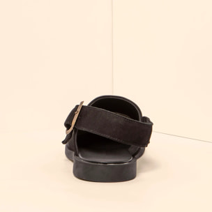 Zapatos N5871 NOBUCK LAVADO BLACK/ ARENISCA color Black