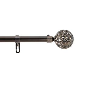 Kit de tringle embouts sphères sculptées - Bronze