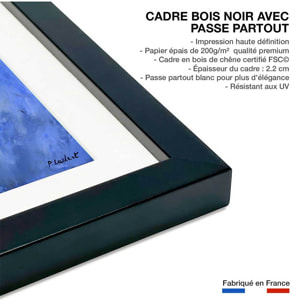 Affiche  bouquet composé Affiche + cadre en bois - Noir