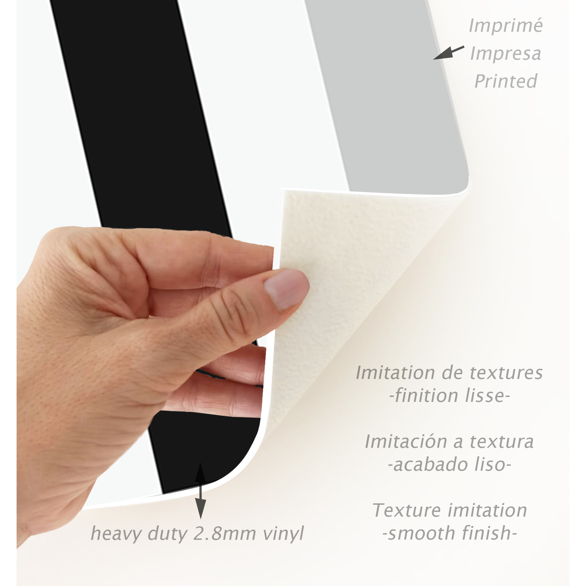 Alfombra de vinilo Olivier 100x133 cm - PVC antideslizante, vinilica para cocina o salón, lavable, estilo geométrico