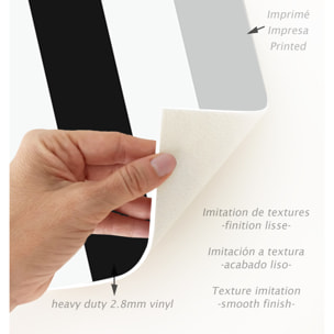 Alfombra de vinilo Olivier 100x133 cm - PVC antideslizante, vinilica para cocina o salón, lavable, estilo geométrico