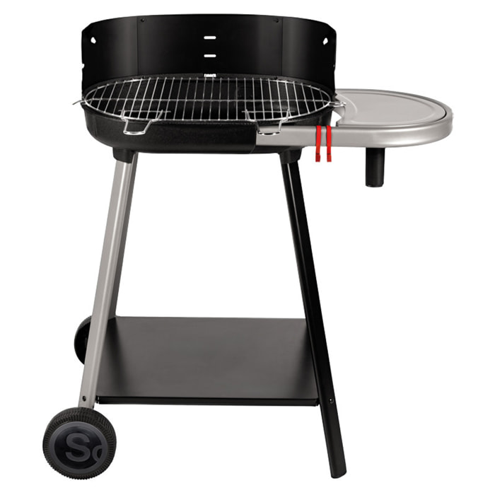 Barbecue à charbon de bois Vulcano 2000 avec cuve en fonte et grille en acier chromé